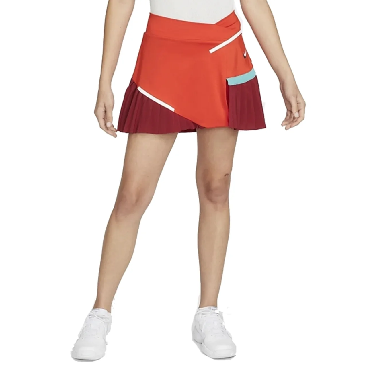 Nike Court Dri-FIT Skirt Habanero Red/Pomegranate/Washed Teal/White