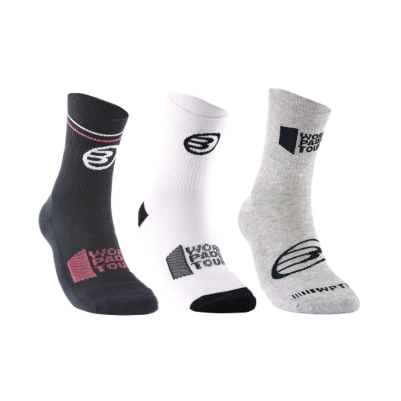 Bullpadel WPT Socks Grey/White/Black
