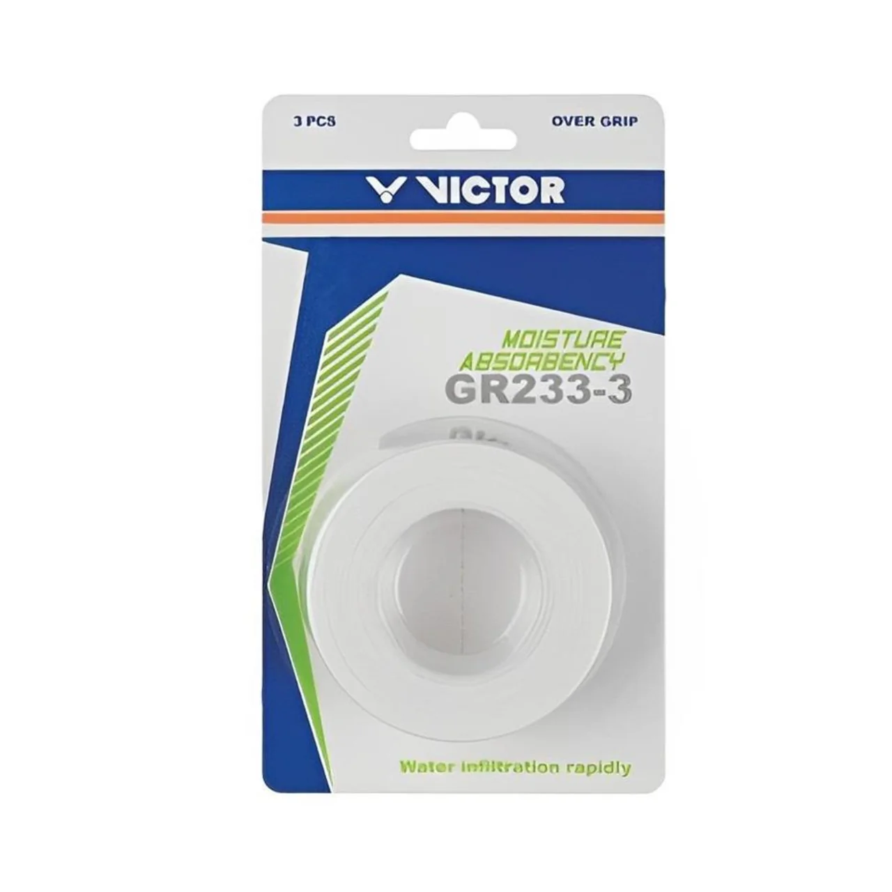 Victor Moisture Absorbency Overgrip 3-pack White